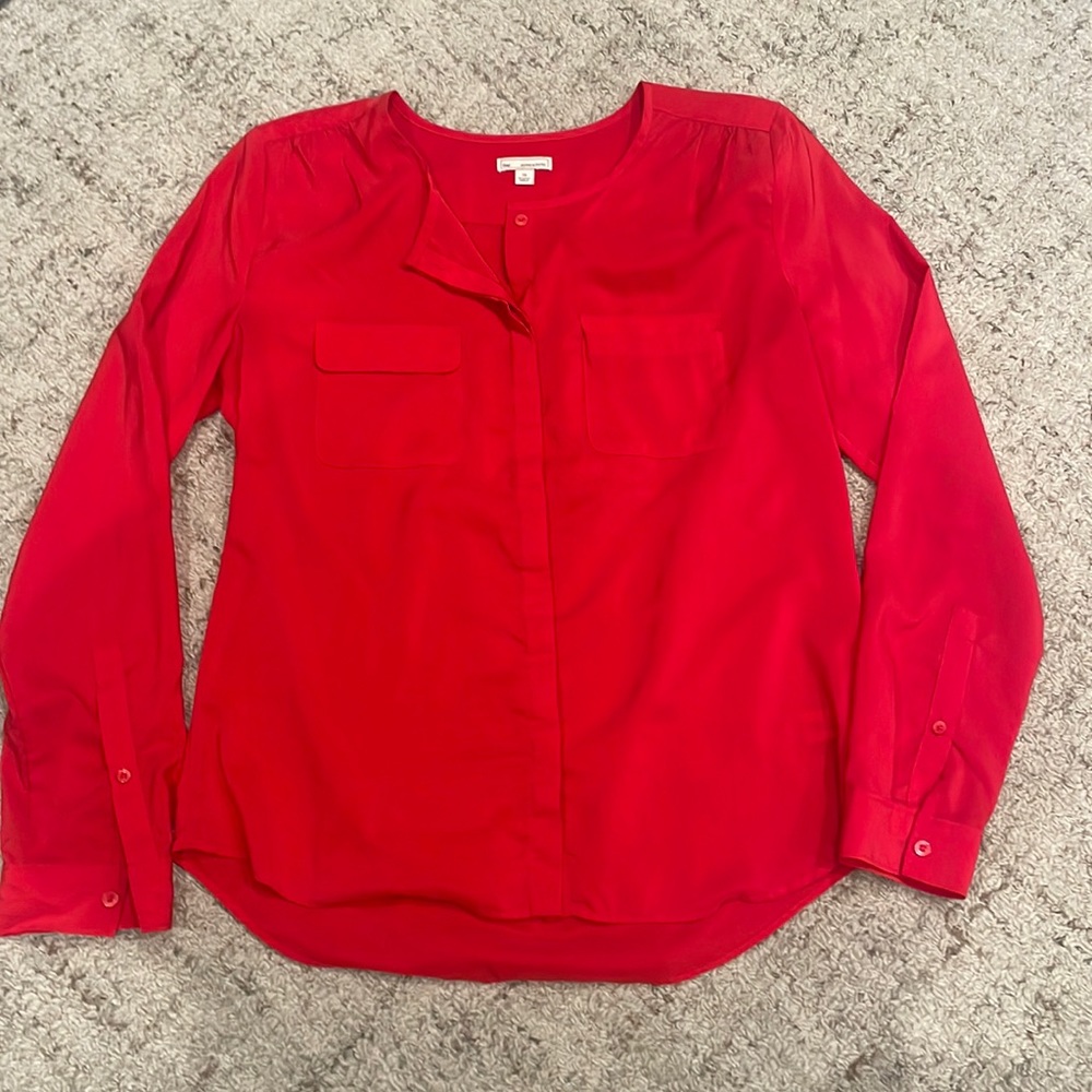 Bright Red Gap Blouse